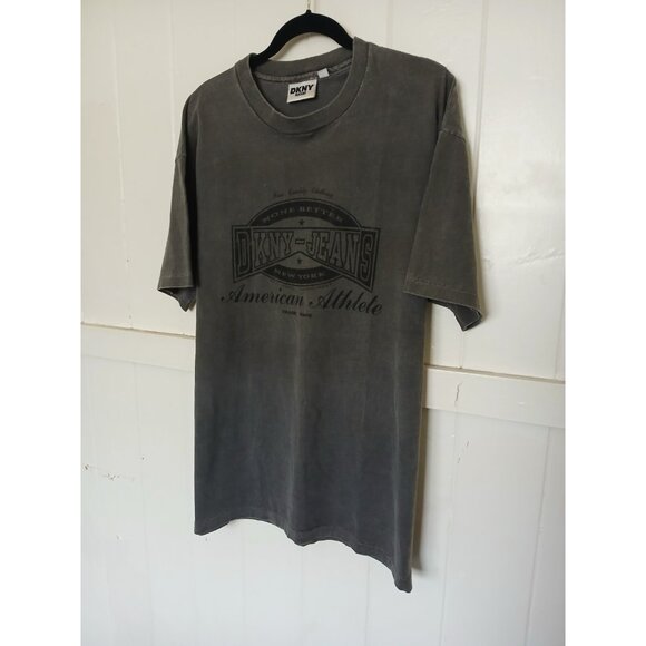 Vintage DKNY Spellout Graphic T Shirt Adult OSFA Cotton Made USA Short Sleeve - Picture 5 of 12